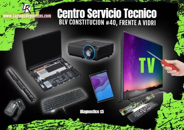 $5.00
 

 (Rebajado 50%) Centro de Servicio Tecnico TV, Laptops, Apple, iMAC, Desktop PC, Proyectores, Tablets, DVR y Mas..